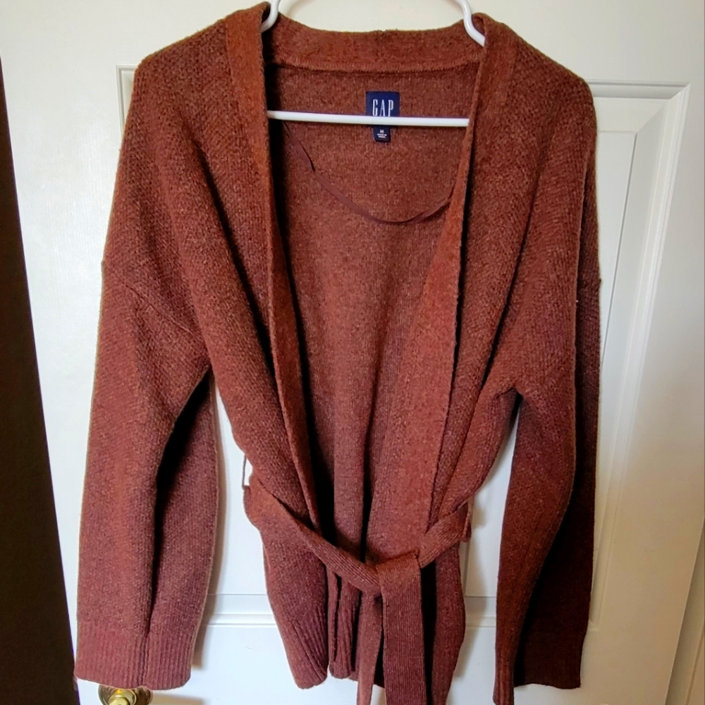 Belted sweater